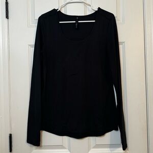 90 Degrees, Workout Long Sleeve, Black, Women’s M